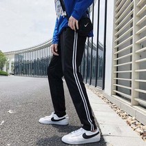 MID096349캐주얼 패션 데일리 두줄 일자 남성 트레이닝바지