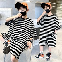 베비포 남아용 오버핏 라인 트레이닝 상하복 세트 JR9