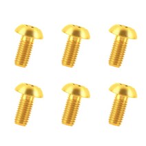 6x/세트 디스크 브레이크 로터 볼트 M5x10mm 자전거 로터 MTB 산악 자전거 티타늄 합금 자전거 자전거 고정 볼트, GD