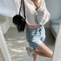 브이와이 여자 구제 빈티지 숏팬츠 슬림핏 청바지
