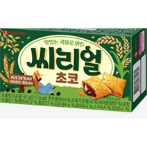 칠성 스낵바 회사간식 탕비실간식 맛있는 곡물로 만든 롯데 씨리얼 초코 간식박스 과자세트 대용량과자 42G 5개, 3세트