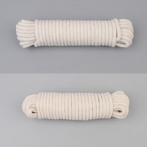 튼튼한 고정용 면 로프 끈 밧줄 캠핑 비너 등산 빨래 와이어 6mm/7mm 10m/13m, 10M