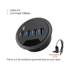도킹스테이션 노트북 USB C타입 데스크 허브 3.0 허브 데스크탑 pc 용 2 포트 3.0 2 포트 유형 c 어댑터 허브 데스크 마운트 3.0 분배기, 05 4 in 1-USB3.0 1 EU