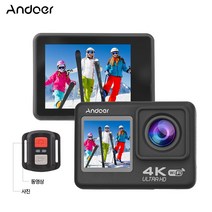 Andoer WiFi 듀얼 스크린 4K 20MP 60FPS 액션캠, AT-Q60CR