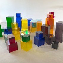 투명 촬영 소품 디자인 소품 촬영 큐브 신발 진열용, 그린 30x30x60cm