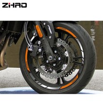 오토바이 데칼 휠 반사 스티커 스트라이프 CFMOTO 650NK MT 400GT 용, 02 주황색