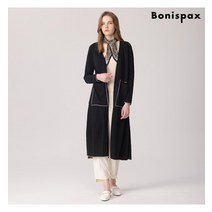 보니스팍스 보니스팍스 포켓 배색라인 포인트 롱 니트 가디건-MG69KC112