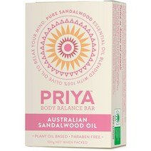 Priya 프리야 호주산 샌달우드 오일 목욕 비누 100g 6팩