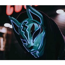 LED 여우 마스크 DJ 클럽 램프 할로윈 발광 인싸템, 레드