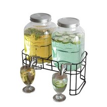 5L+5L 주스 음료 디스펜서 멜로우 2P세트 듀얼 디스펜서, 5L