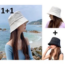 [1+1] 여성 벙거지 여름 모자 버킷햇