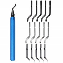 핸들 버 금속 수리 디버링 도구 키트 15pc 라우터 비트 로터리 블레이드 리무버 목재 플라스틱 용 핸드, 01 파란
