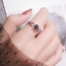 더 봄봄 써지컬 스틸 레트로 체인 여성 반지