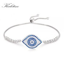 실버 팔찌 악마의 눈 매력 여성