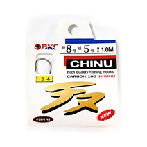 백경 BK-307 지누카드 1m 묶음바늘/감성돔+, 5호바늘 3호라인