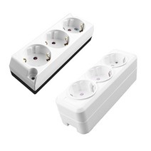 위너스 노출 3구 콘센트 나사타입 핀타입 KS인증 노출형 콘센트