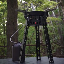 제라 KING STOVE 강염버너 고화력 캠핑버너 다리 일체형 그리들버너 이소가스버너, 1개