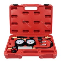 Newest Auto Cylinder Leak Tester 0-100PSI Gasoline Engine Compression Detector Diagnostic Tool Kit f, 한개옵션0