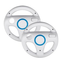 레이싱 휠 닌텐도 wii 카트 게임용 2pack 카트 스티어링 마리오 게임 액세서리용, 하얀