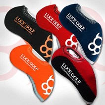 루체골프 낱개 아이언커버 네오플렌 아이언커버, 오렌지