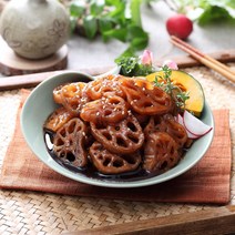 또밥찬 아삭아삭 연근조림 120g 뿌리음식 반찬단지, 1개
