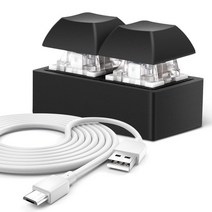 프로게이머 업무효율 급상승 매크로키보드 rgb osu 게임용 키보드 usb 2 키 미니 키패드 블루레드 스위치 프로그래밍 매크로 키보드 pc hid 기계식 키보드, 키 2개, 파란색 스위치