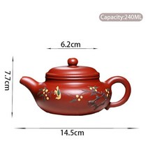 명품 자사호 중국 자사차호 다기 고급 차호 주전자 240ml 클래식 이싱 점토 찻 주전자