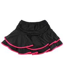 라틴 댄스 의상 스포츠 라인 여성 귀여운 스판덱스 스커트 여자 아이 볼룸 스커트 반바지, 검은 장미, 2xl 155  160cm