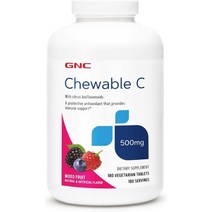 지엔씨 씹어먹는 츄어블 비타민 C 500 mg 후르츠 믹스 180 베지 타블렛, 180정, 1개
