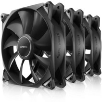 안텍 Antec 30mm 두께 팬 140mm x 케이스 스톰 T3 PWM PC 프리미엄 고성능 4핀 커넥터 1500RPM의 컴퓨터 T3 시리즈 3팩 2841, 140mm-30mm_Black-140 3pcs, 1개