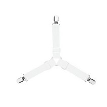 4Pcs 침대 시트 고정 장치 가정용 고정 클립 커튼 소파용 미끄럼 방지 버클 조정 가능, 하얀