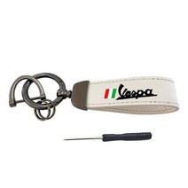 품질의 가죽 바이크 오토바이 열쇠 고리 키 체인 액세서리 피아지오 베스파 GTS GTV LX 프리마베라 스프린트 125 150 250 300 300ie, [10] White4