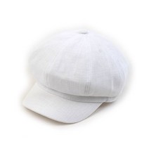 UNIVERSAL CHEMISTRY Linen White Newsboy Cap 린넨뉴스보이캡 YE