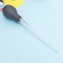 과학실험도구 눈금선이 있는 고무 헤드 유리 드로퍼 피펫 실험실 회색 및 투명 28ml, 한개옵션0