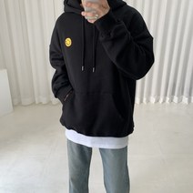스트릿제이 마이 스마일 기모 후드티