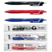 유니 미쯔비시 제트스트림 볼펜 0.7mm SXN-150-07 리필심 1개입 고급볼펜 필기볼펜, 1개, 0.7 볼펜 -블랙(1자루)