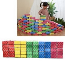socean 종이 벽돌 블럭 집짓기 놀이 탑쌓기 오색 50Pcs 소 유아 실내 체육 아기 완구 베이비 선물 유아 운동 오감 놀