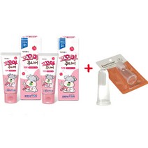 닥터제니 꼬꼬마쥬니어치약(무불소-라즈베리향-2개)+사은품(손가락칫솔1P) 유아치약, 1세트, 120g