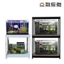 스피드랙 에어컨 실외기 선반 다이 앵글 설치 1단 2단, 블랙, 700 x 700, 1200(h) - 2단