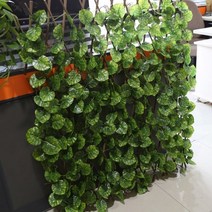 전원주택담장 야외 마당 발코니 테라스 가림막 정원 울타리휀스 목가적인 텔레스코픽 풀 그물 시뮬레이션 식물 식사 션 등반 등나무 꽃 스탠드, 어두운 보라색