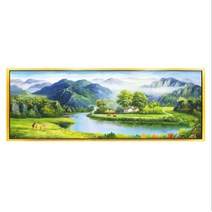 더라이트 DIY 보석 십자수 산수화 풍경 인테리어 대형 (5만원이상 구입시 사은품 드림) 20042563, 300*120cm_주문제작