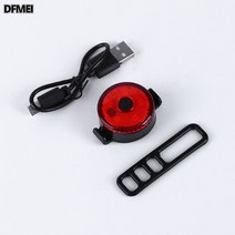DFMEI 리본 자전거 크리에이티브 USB 테일라이트 산악자전거 야외 야기 테일라이트 라이딩 장비 액세서리, 붉은색