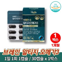 노르웨이 3세대 슈퍼 알티지 징코 오메가3 은행엽 은행잎추출물 수험생 중학생 고등학생 고3 기억력 영양제 정제어유, 1박스