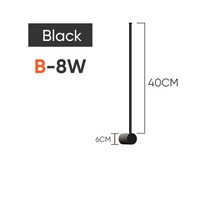 실내 벽 장식 램프 gpls led 조명 현대적인 디자인 긴 스틱 간단한 북유럽 스타일, 블랙 80cm 16w, 플러그 없음, 쿨 화이트(5500-7000k)