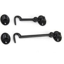 스텐 아오리걸고리 골드 블랙 엔틱 현관문 잠금장치, 아오리걸고리(4인치 블랙)