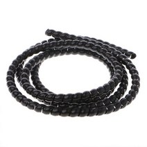 1m 10mm/14mm 다채로운 나선형 와이어 오거나이저 랩 튜브 난연성 케이블 슬리브, 02 Black-14mm