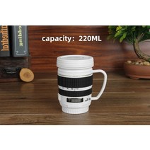 보온 보냉 주전자 304 스테인레스 스틸 병 컵 카메라 렌즈 스테인레스 스틸 커피 컵 진공 병 병 열 여행 컵 블랙 머그잔, 하얀, 200-580ml