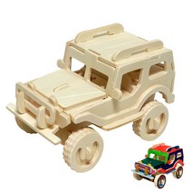 md 만들기대장 목공지프차 나무모형색칠하기, 단품