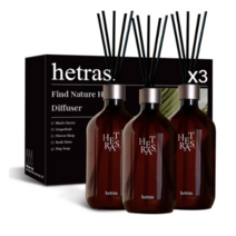 헤트라스 프리미엄 디퓨저 500ml x 3p 세트, 퓨어다우니향, 33개