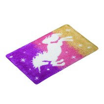초보자를 위한 러그 키트 카펫 쿠션 만들기 키트 - Aniaml 32x20in, 설명, 다채로운 말